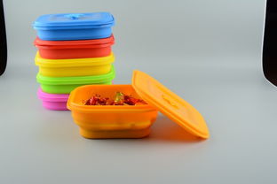 廠家訂制6寸硅膠保鮮盒 方形可折疊設(shè)計(jì)，打造便攜食品級(jí)便當(dāng)盒新選擇